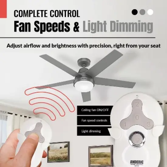 Anderic 99122 Replacement Ceiling Fan Remote Control for Hunter 99122, IN2TX41, 2AN5T-99122 image {6}