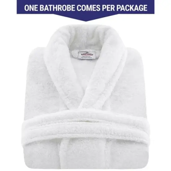 American Soft Linen Warm Fleece Bathrobe, Mens and Womens Adult Robes for your Bathroom, Shawl Collar Robes image {3}