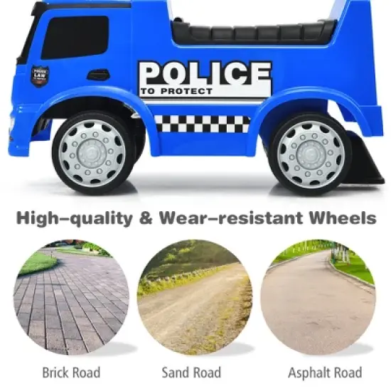 Costway Kids Ride On Push Police Car Licensed Mercedes Benz Push and Ride Racer image {8}