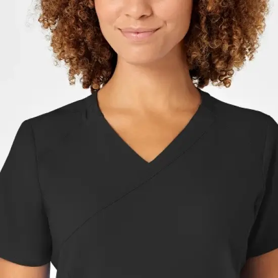 Wink W123 Women's Mock Wrap Scrub Top image {3}