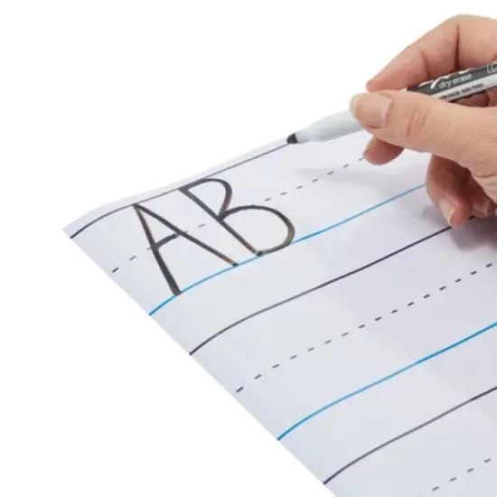 Bright Creations 2 Sheets of Magnetic Lined Handwriting Paper for Whiteboard, Dry Erase Sentence Strips for Classroom, 22 x 17 In image {2}