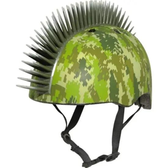Raskullz Digital Camo Mohawk Child Helmet - Green image {4}