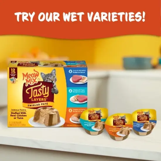 Meow Mix Seafood Selections Wet Cat Food with Shrimp, Salmon, Crab & Tuna Flavor - 2.75oz/24ct Variety Pack image {4}