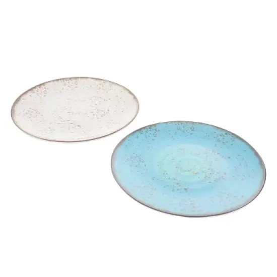 Elama Pryce 12 Piece Melamine Dinnerware Set is Assorted Colors image {5}