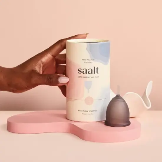 Saalt Soft Menstrual Cup - Gray - Regular image {2}