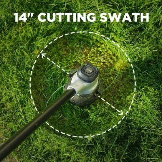 14" 20V U20 Cordless Brushless Battery Powered String Trimmer: Dual Line, Foldable, Safety Lock image {5}