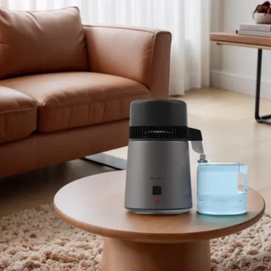 ROVSUN 1.1 Gallon or 4L Stainless Steel Water Distiller, Flame Retardant Material, BPA Free Container & Stainless Steel Interior, Gray, 750W image {7}