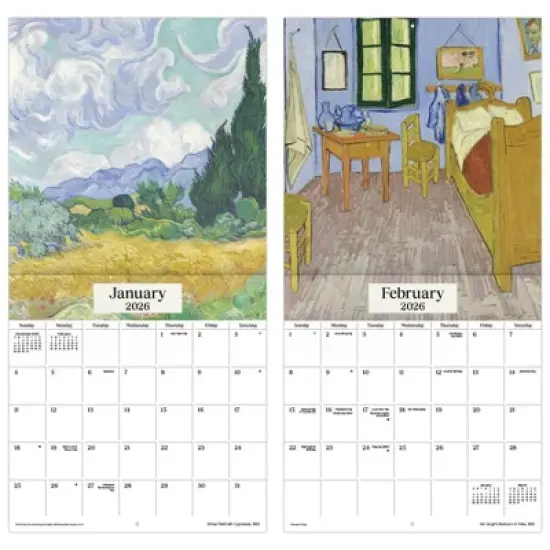 Trends International 2026 Van Gogh 12"x12" Wall Calendar image {5}