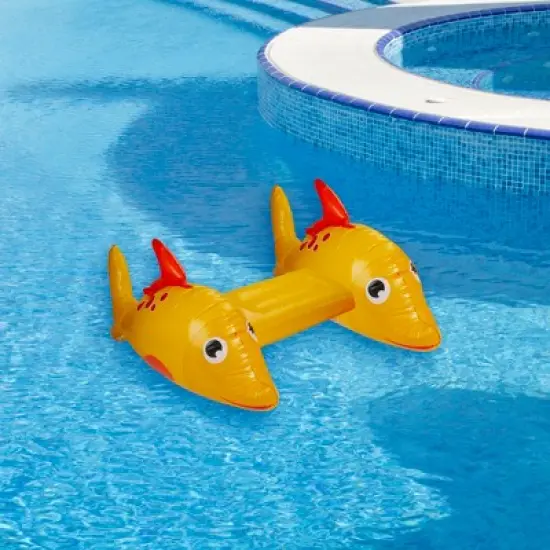 Pool Central Dorado Fish Children's Inflatable Swimming Pool Kickboard - 34.5" - Yellow image {1}