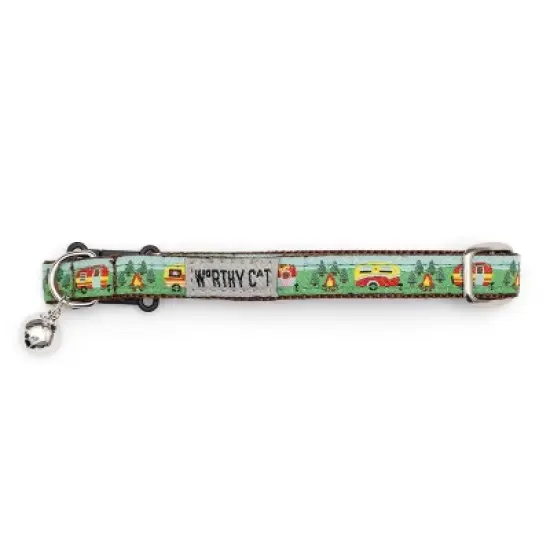 The Worthy Dog Happy Camper Breakaway Adjustable Cat Collar image {2}