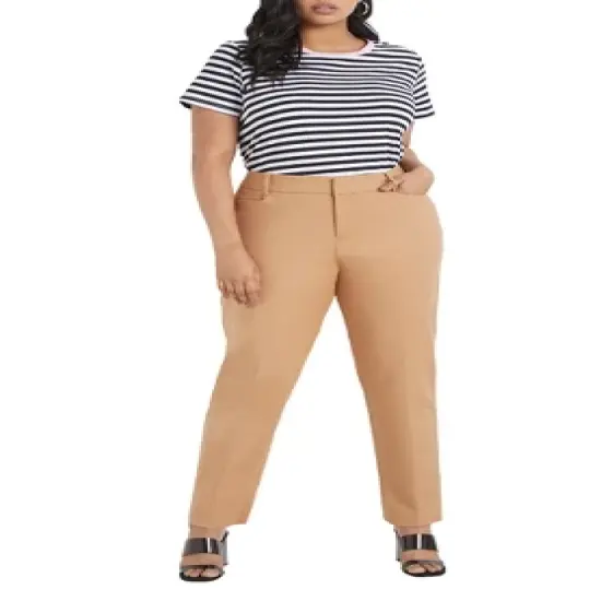 ELOQUII Women&rsquo;s Plus Size Kady Fit Double-Weave Pant image {4}