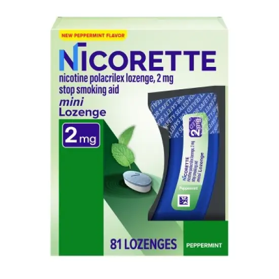 Nicorette 2mg Mini Lozenge Stop Smoking Aid - Mint image {26}