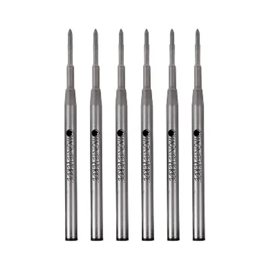 Monteverde Ballpoint Pen Refill Fine Point Black Ink 6 Pack (M423BK) image {1}