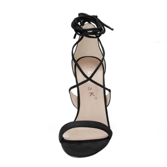 Allegra K Women's Stiletto Heel Lace-up Sandals image {2}