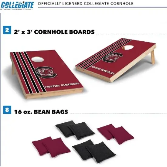 NCAA South Carolina Gamecocks 2'x3' Wood Cornhole Set image {1}