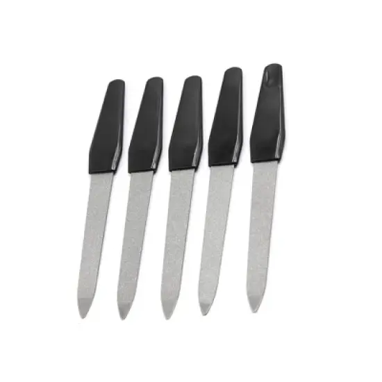 Unique Bargains Plastic Handle Metal Dual Sided Nail Sanding Tool 5 Pcs image {2}