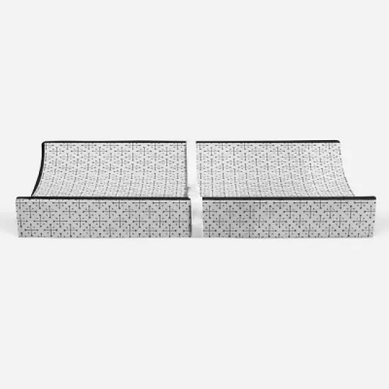 Bacati - Love Quilted Muslin Changing Pad Cover Black image {5}