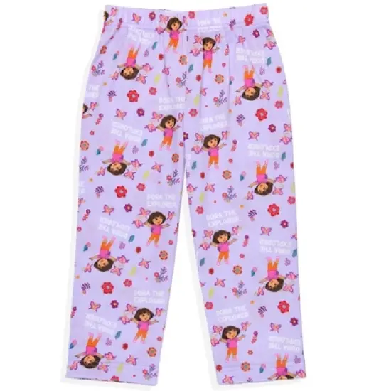 Nickelodeon Toddler Girls' Dora the Explorer Hola Flower Sleep Pajama Set Purple image {2}