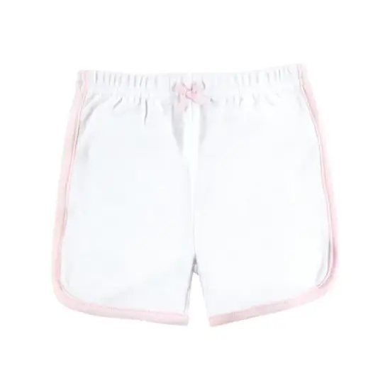 Hudson Baby Girl Shorts Bottoms 4-Pack, Pink White image {4}