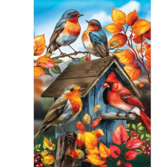 Briarwood Lane Fall Double Sided Garden Flag 12x18 For Outdoor Fall Birds For Fall Garden Flag Flags For Outside image {2}