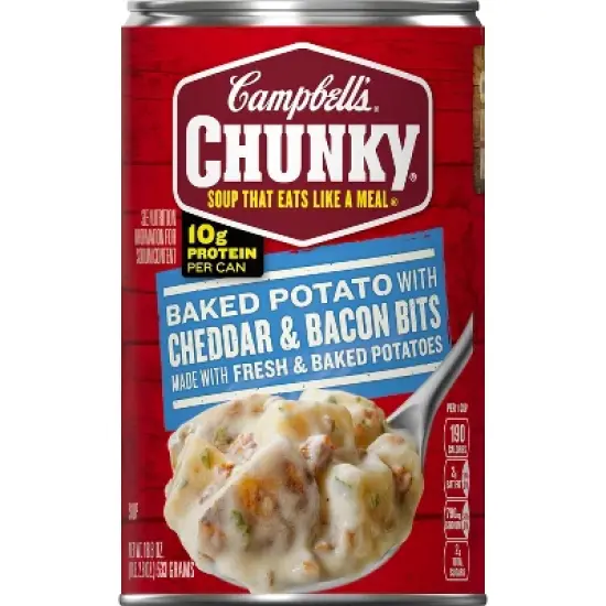 Campbell's Chunky Baked Potato with Cheddar Bacon Bits Soup - 18.8oz image {10}