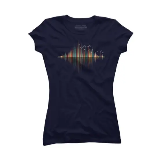 Junior's Design By Humans Nature's Music - Sound Wave By NomAdartStudio T-Shirt image {5}