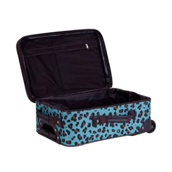 Rockland Jungle 4pc Softside Checked Luggage Set image {1}