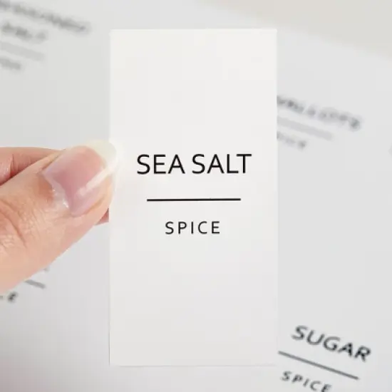 Talented Kitchen 140 Spice Labels Stickers, Preprinted White Minimalist Spice Jar Labels for Herbs Seasonings, Kitchen Spice Rack Pantry Organization image {4}