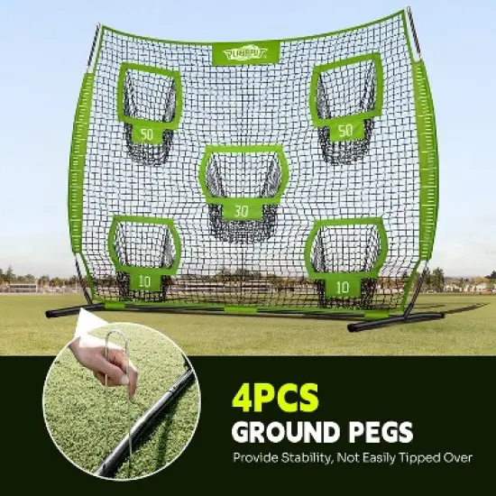 PLAYAPUT Dual-Surface Adjustable Soccer Rebounder, Black and Red image {2}