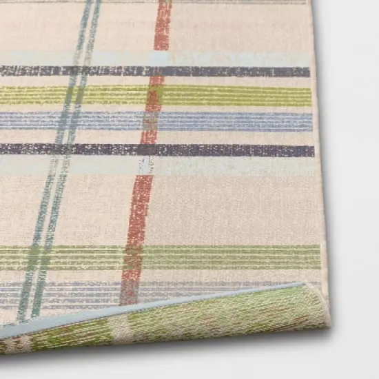 Plaid Outdoor Rug - Threshold&trade; image {3}
