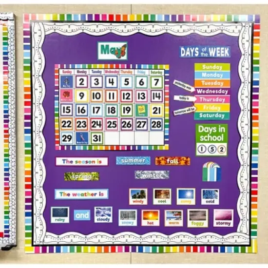 Teacher Created Resources&reg; Colorful Calendar Bulletin Board Set image {1}