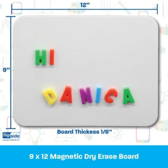 Flipside Products Magnetic Dry Erase Board, 9" x 12", Pack of 3 image {4}