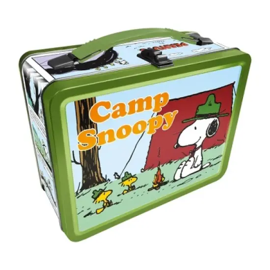 Aquarius Puzzles Peanuts "Camp Snoppy" Embossed Tin Fun Box image {3}