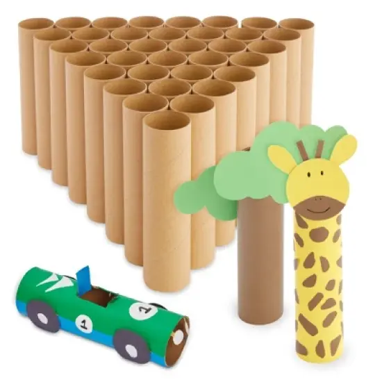Bright Creations 36 Brown Empty Paper Towel Rolls, Cardboard Tubes for Crafts, DIY Classroom Projects (1.6 x 5.9 In) image {8}