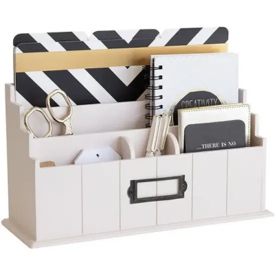 Blu Monaco Light Pink Wooden Mail Organizer - 3-Tier wit Mail Printed on the Front image {7}