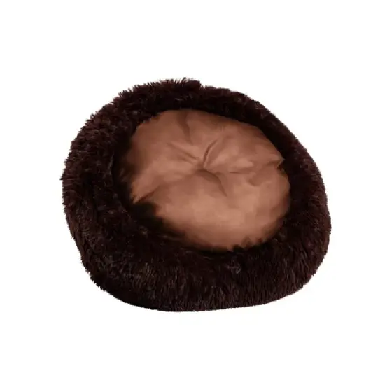 Best Friends by Sheri Donut Shag Dog Bed - 23"x23" - Chocolate image {1}