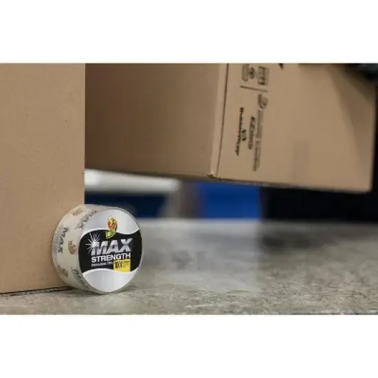 Duck Max Strength Clear Packing Tape Rolls, 1.88 Inch x 54.6 Yards Each image {1}