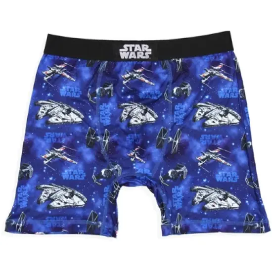 Star Wars Mens' 2 Pack Comic Millennium Falcon Boxers Underwear Boxer Briefs Multicolored image {1}