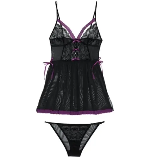 Adore Me Women's Monalisa Babydoll Lingerie image {3}