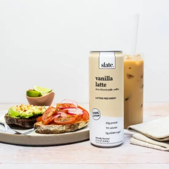 Slate Vanilla Latte High Protein Iced Coffee - 11 fl oz Can image {5}