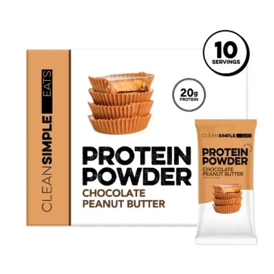 Clean Simple Eats Protein Powder Sticks - Chocolate Peanut Butter - 12oz/10ct image {9}