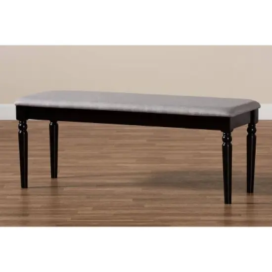 Giovanni Fabric Upholstered and Wood Dining Bench - Baxton Studio image {5}