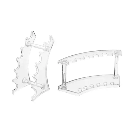 Unique Bargains Acrylic Space-Saving Design Pen Holder 2 Pcs image {6}