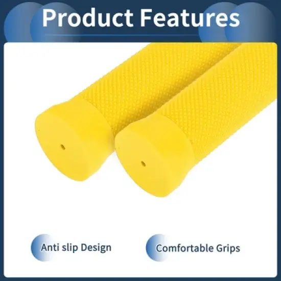 Unique Bargains Bike Handlebar Grips Covers 5.12" Long Yellow 1 Pair image {4}