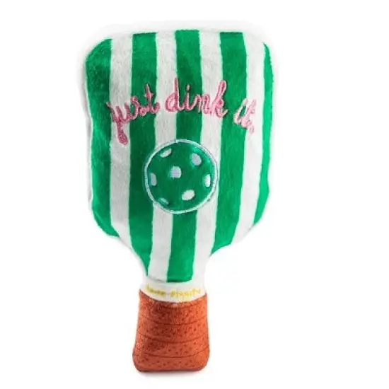 Haute Diggity Dog Green Stripe Pickleball Paddle Plush Dog Toy with Squeaker image {5}