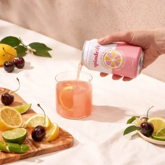 Spindrift Pink Lemonade Sparkling Water - 8pk/12 fl oz Cans image {4}