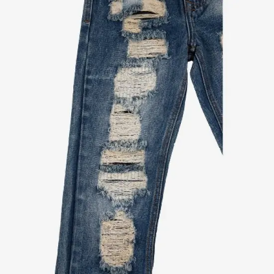X RAY Boy's Heavy Rips Repaired Jeans image {3}