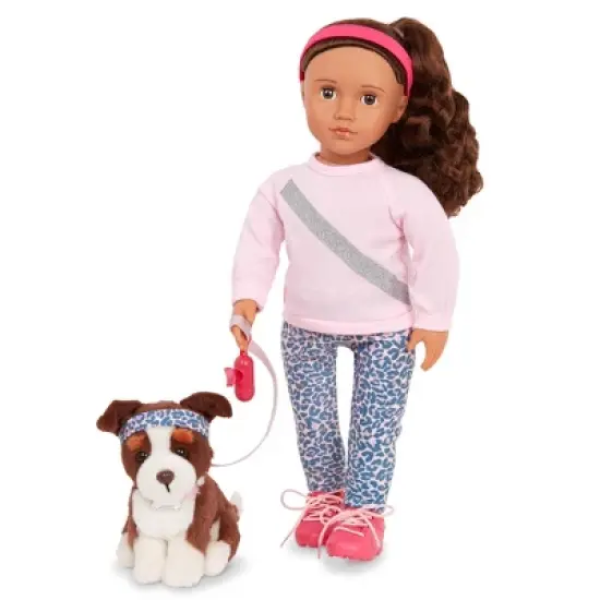 Our Generation Natalia & Nillie 18" Doll & Pet Training Set image {4}
