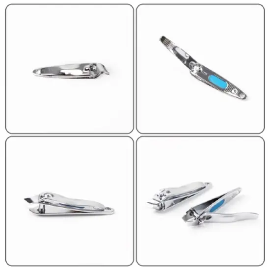 Unique Bargains Household Metal Slanted Tip Manicure Tool Pedicure Nail Clipper Cutter 6 Pcs image {3}
