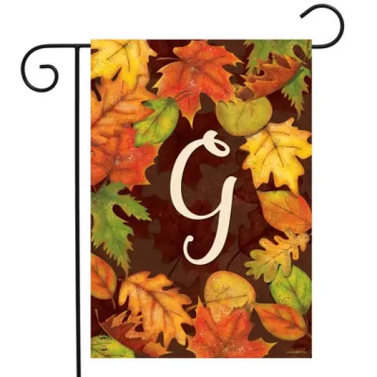 Briarwood Lane Fall Garden Flag 12x18 For Outdoor Fall Leaves Monogram Letter G For Fall Garden Flag Flags For Outside image {1}